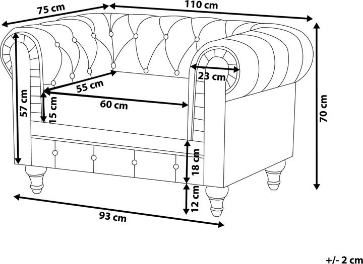 Actual product image Beliani Chesterfield