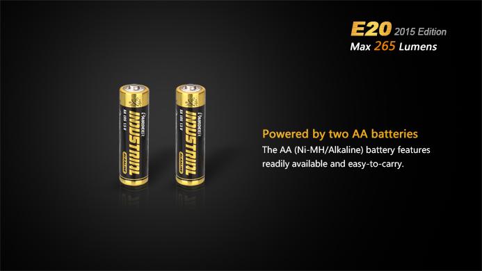 Actual product image Fenix E20 (16 cm, 250 lm)