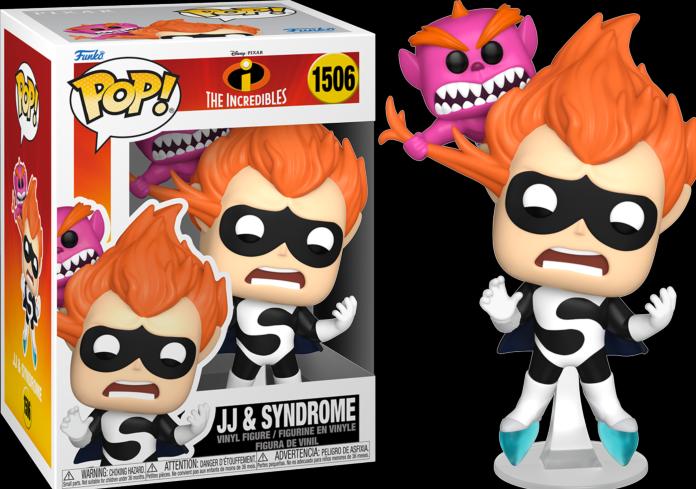 Actual product image Funko The Incredibles 20th Anniversary POP! vinyl figure JJ & Syndrome 9 cm