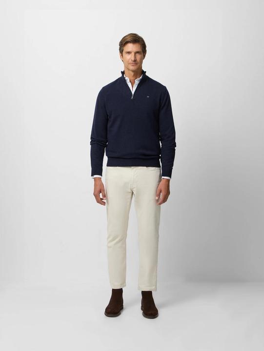 Image du produit Silbon Pull col montant 1/4 zip en laine mélangée (L)