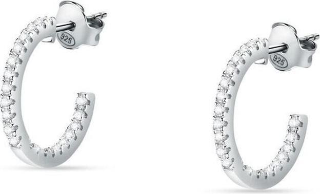 Actual product image Morellato Delicate silver hoop earrings with zircons Tesori SAIW146 (Silver)