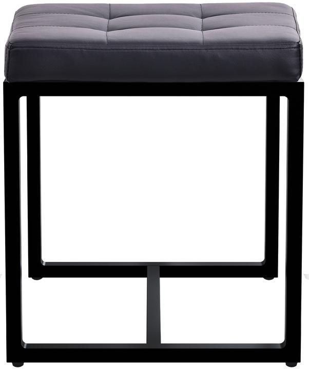 Actual product image CLP Barci stool with upholstery and black iron frame