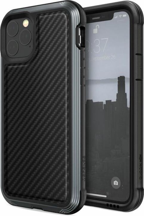 Produktbild X-Doria Defense Lux - Case aluminum iPhone 11 Pro (Drop test 3m) (Black Carbon Fiber) (Apple iPhone 11 Pro Max)