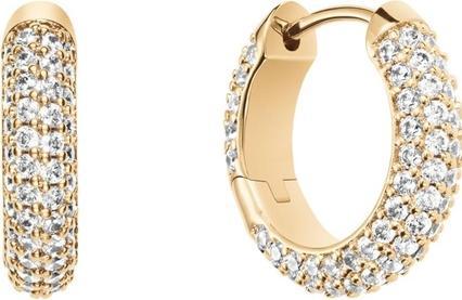 Actual product image Daniel Wellington Pave Hoop Earrings for Women Gold Plated Brass (Brass)