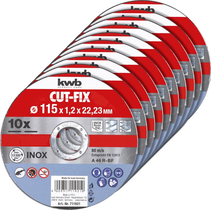 Actual product image kwb Thin cutting disc set 10-piece 115