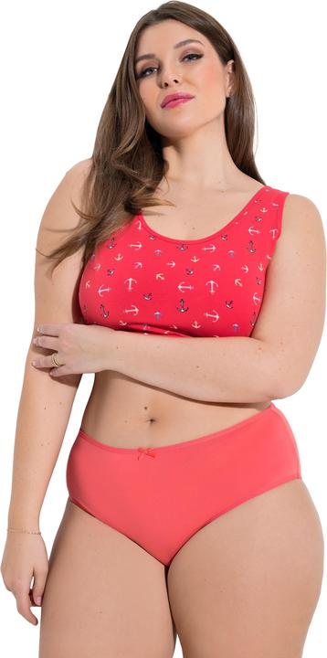 Produktbild Ulla Popken Midislips, 5er-Pack, Blüten/ einfarbig (54, 56, 5er Pack)