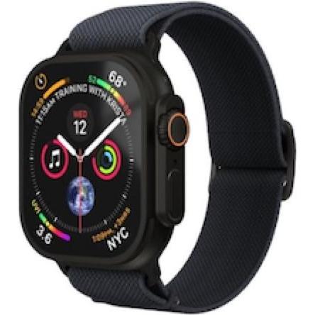 Vonmählen Classic Nylon Loop 42 44 45 49mm One Size - Navy Black (Nylon), Uhrenarmband, Schwarz