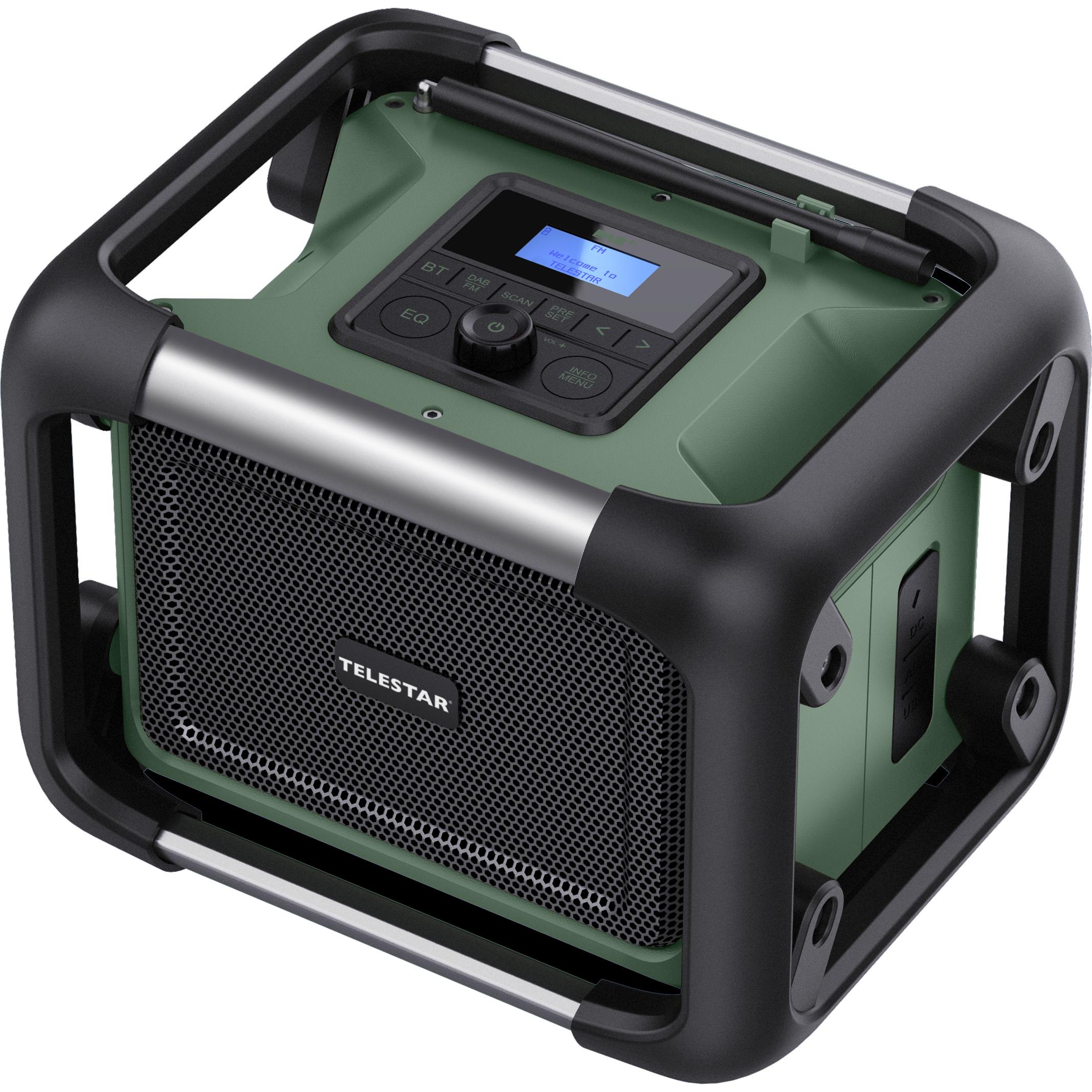 Telestar DAB+ Baustellenradio TOP OR 20 (DAB, FM, Bluetooth), Radio, Verde, Nero