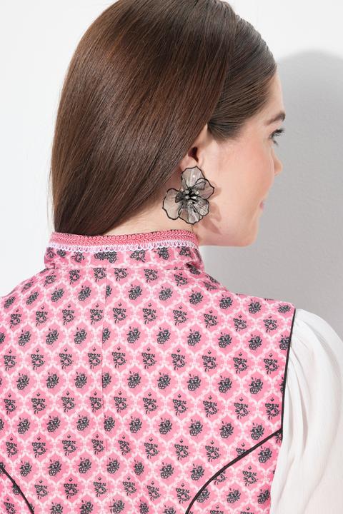 Actual product image Ulla Popken Ornamental Print Goblet Collar Dirndl (52)