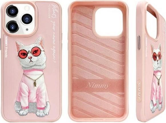 Produktbild Nimmy case iPhone 15 Pro Max 6.7" pink Glasses Cool Cat (Apple iPhone 15 Pro Max)