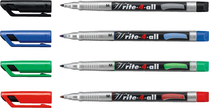 Produktbild STABILO Write-4-all (Grün, Rot, Blau, Schwarz, 1 mm, 4 x)
