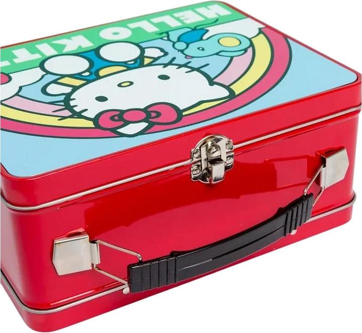 Actual product image Sanrio Metal Rainbow Hello Kitty Lunch Box