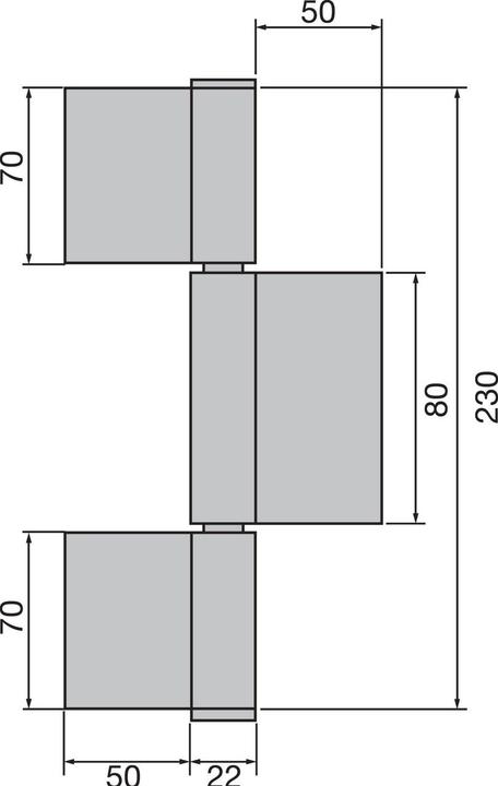 Produktbild Schwarte Konstruktionsband 3-teilig 230 x 50 x 4 mm, Stahl blank