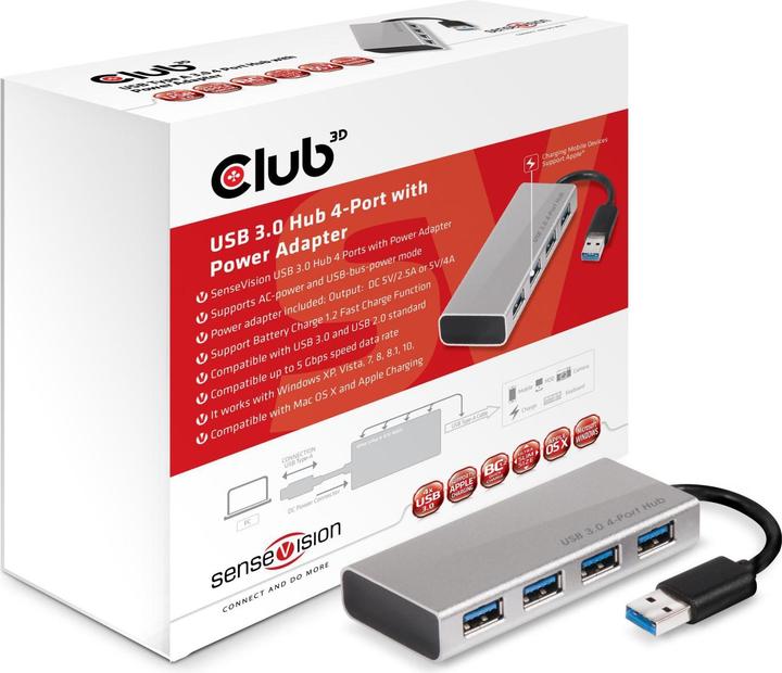 Produktbild Club 3D Csv-1431 (USB-C, 4 Ports)