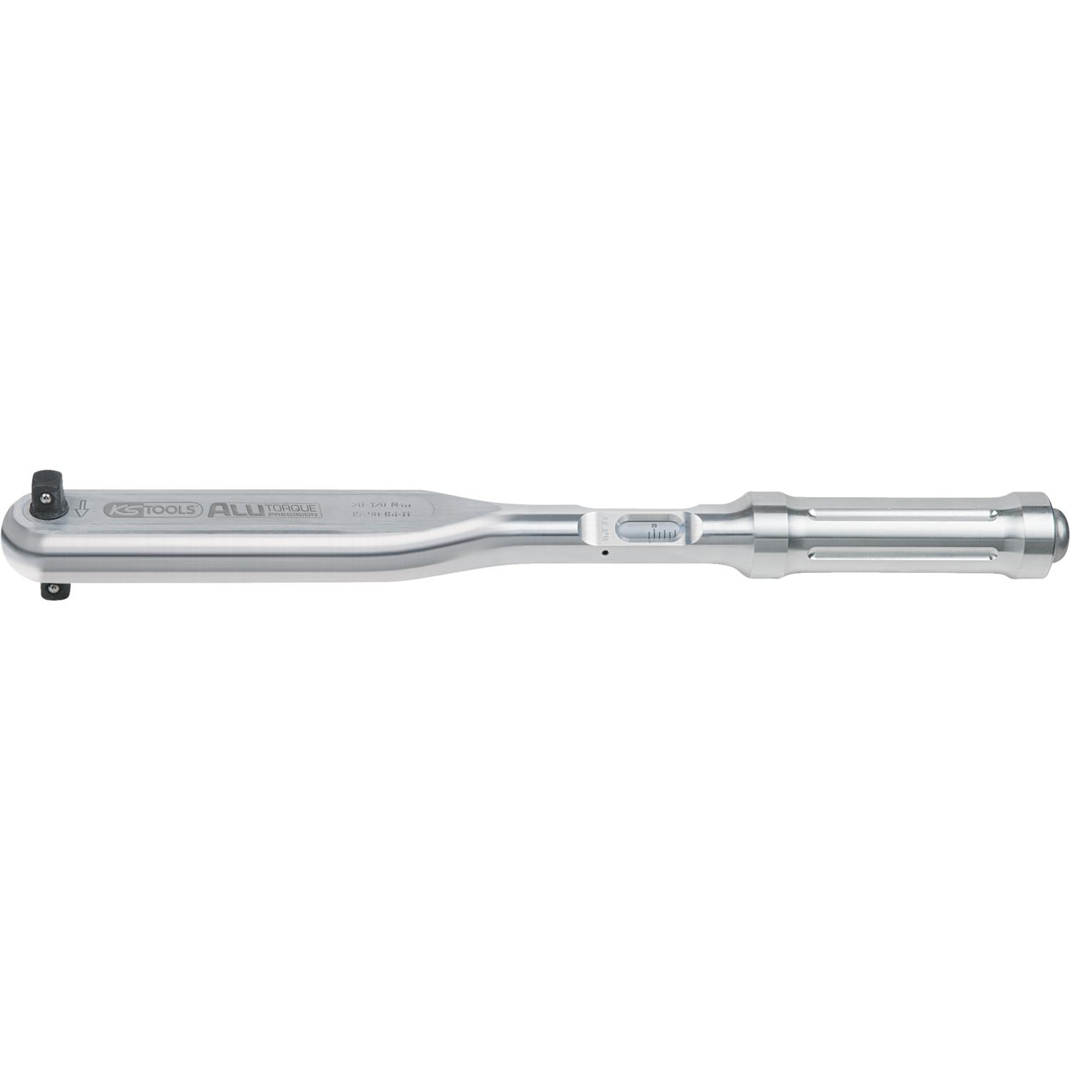 KS Tools, Drehmomentschlüssel, ALUTORQUEprecision-Drehmomentschlüssel, 1/2", Doppelvierkant, 25-120 Nm (1/2", 20 Nm, 120...