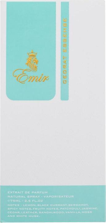 Actual product image Paris Corner Emir Cedrat Essence (Extrait De Parfum, 75 ml)