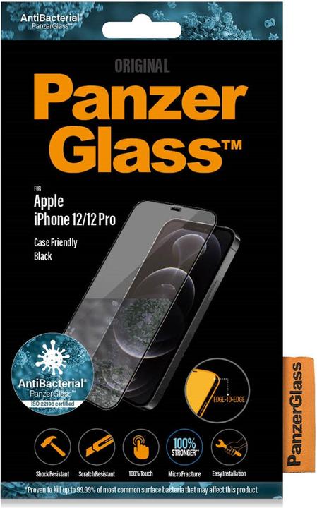 Actual product image PanzerGlass Edge-to-Edge (1 Piece, Apple iPhone 12, Apple iPhone 12 Pro)