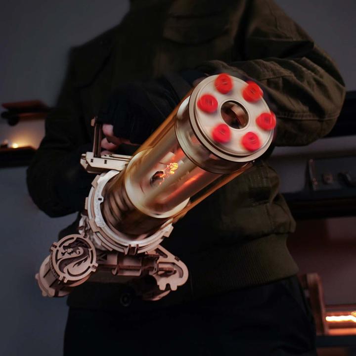 Produktbild Robotime Bausatz Rotating-Barrel Machine Gun