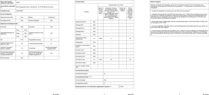 Immagine prodotto Bosch Hausgeräte KGE398IBP (343 l)