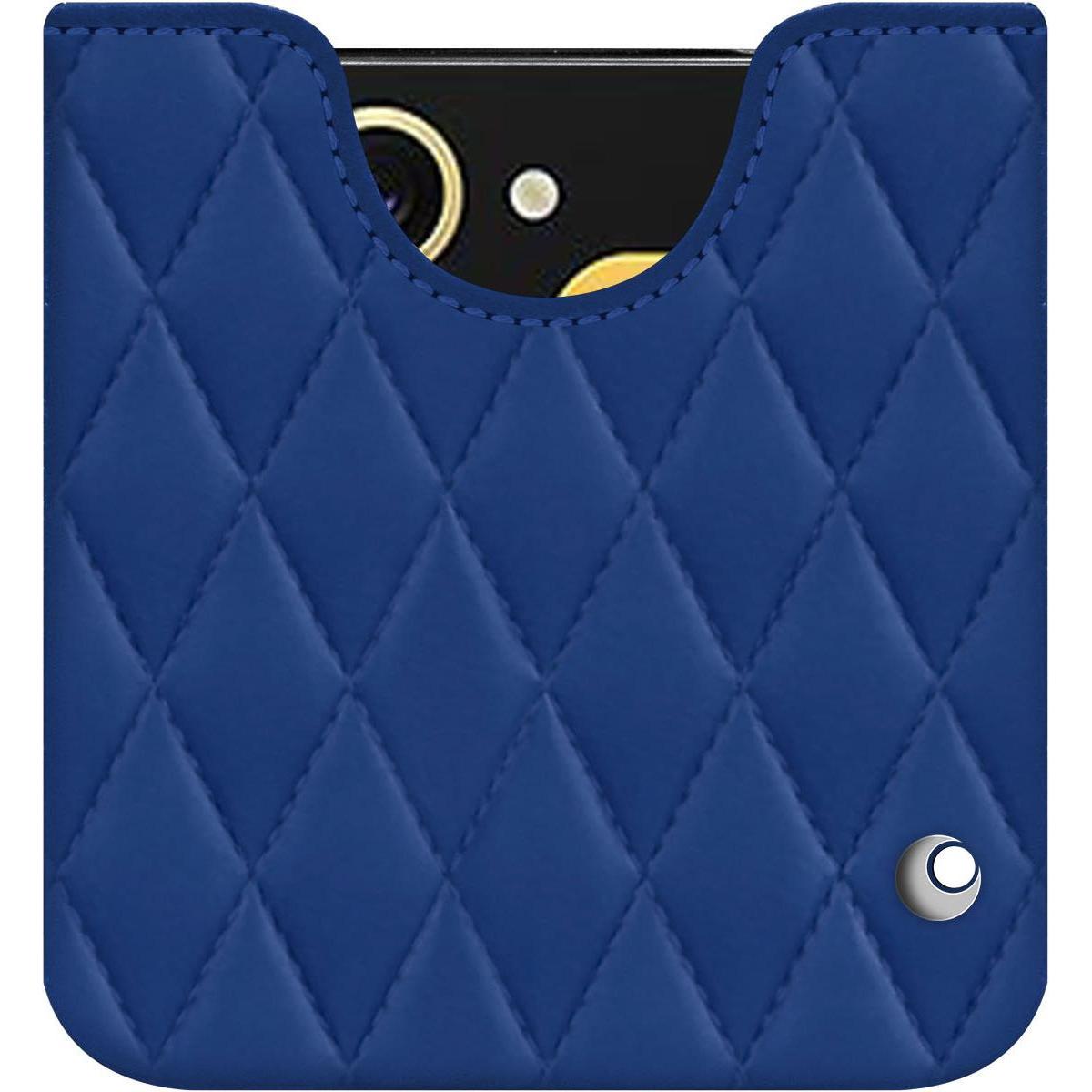 Noreve Lederschutzhülle (Samsung Galaxy Z Flip6), Smartphone Hülle, Blau