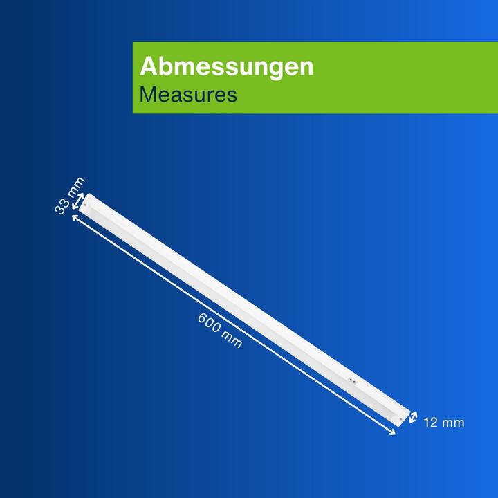Produktbild REV LED-Unterbauleuchte, 8W, 3000K, 680lm, warmweiss, IP20, 60 cm (680 lm)