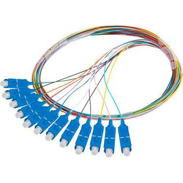 Lanberg Pigtail SM SC/UPC Easy Strip 9/125 G657A1 12X2M mehrfarbig (2 m), Netzwerkkabel