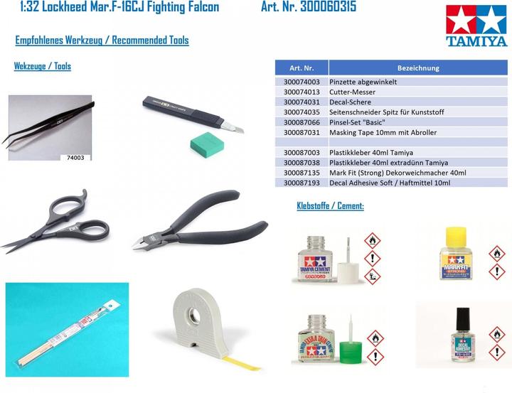 Actual product image Tamiya F-16C Fighting Falcon