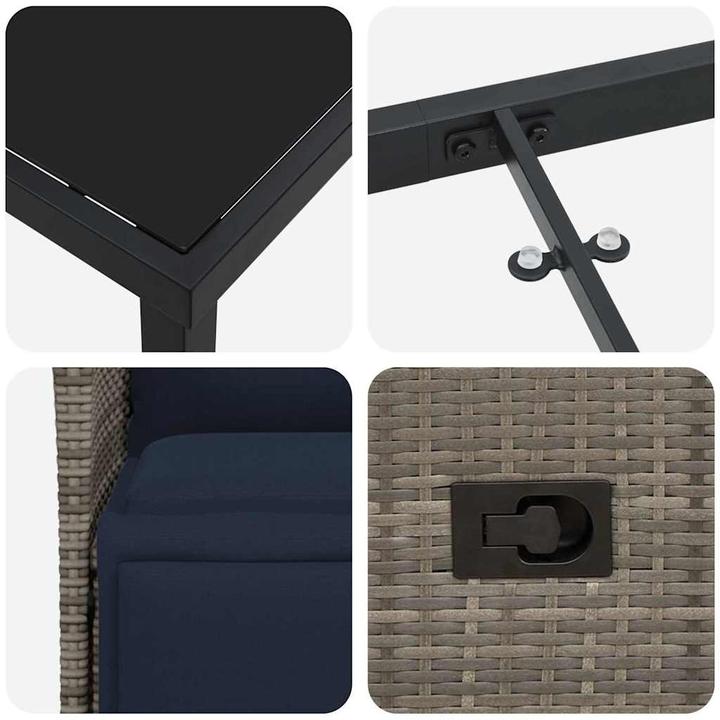 Produktbild vidaXL Garten Essgruppe (160 x 80 x 73 cm)