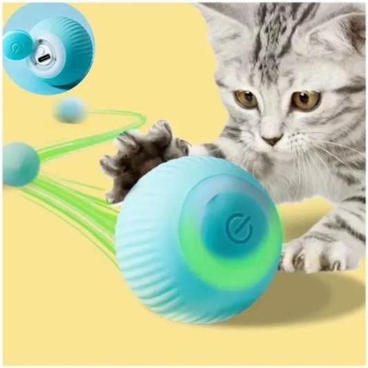 Actual product image PetGravity Smart Rotating Ball Blue (Catmint toy)