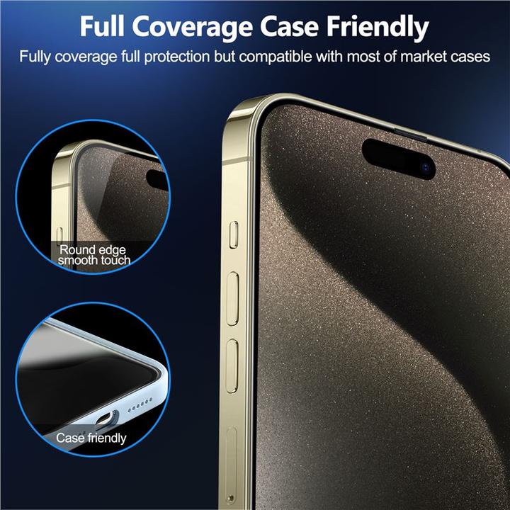 Produktbild Mobile Origin Privacy Screenwith easy applicator, 2 pack (2 Stk., Apple iPhone 15 Pro)