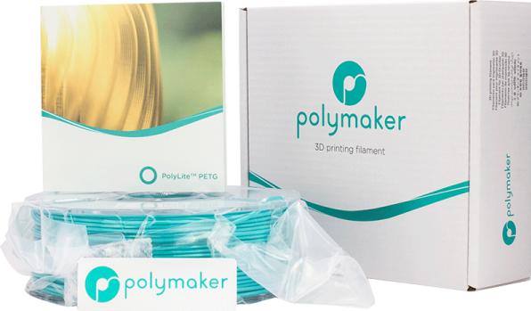 Actual product image Polymaker PolyLite PETG - Teal - 2.85mm (PETG, 2.85 mm, 1000 g, Turquoise)