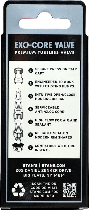 Actual product image Notubes Exo-Core Tubeless Valves, Extra Tall, black