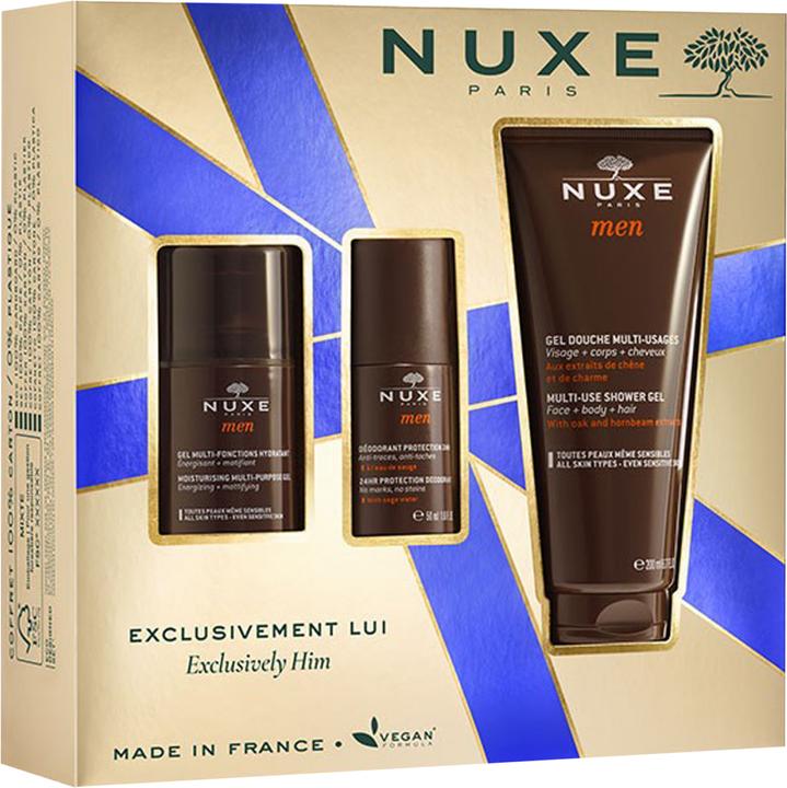 Produktbild Nuxe Men Coffret Noël 2023 Hydratation 3 Stk (Körperpflegeset)