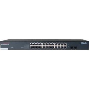 Thumbnail - Longshine Switch 24x GE GS9126 2x mini-GBIC (24 Ports), Netzwerk Switch, Grau