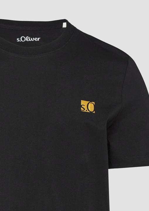 Produktbild s.Oliver T-Shirt T-Shirt mit Gold- oder Silber-Print (L)