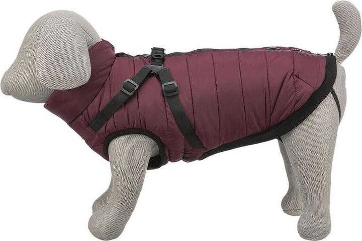 Image du produit Trixie Pirou manteau d'hiver en harnais, M : 45 cm, sangria (M, Manteau pour chien)