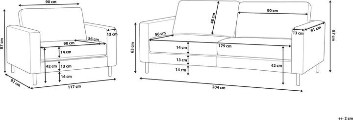 Produktbild Beliani Savalen (3-Sitzer)