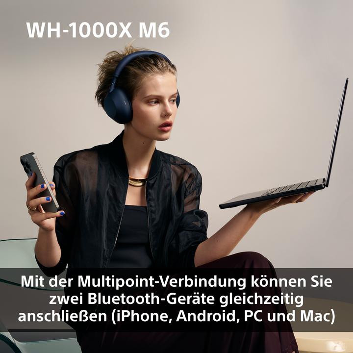 Produktbild Sony WH-1000XM6 (Aktive Geräuschunterdrückung, 30 h, Kabelgebunden, Kabellos)