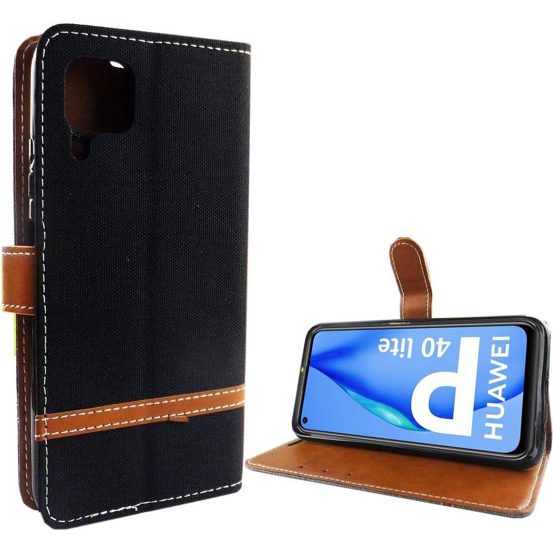 Thumbnail - König Design Hülle Handy Schutz für Huawei P40 Lite Case Cover Tasche Wallet Etui Handyhülle (Huawei P40 Lite), Smartpho...