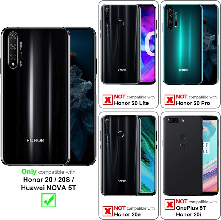 Immagine prodotto Cadorabo Copertura della cassa del silicone liquido TPU (Huawei Nova 5T, Onore anni '20, Tassa 20)