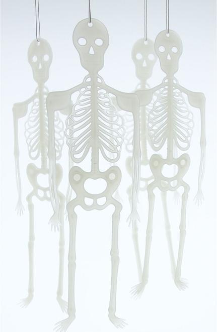 Produktbild MICA Festival Skelette - Glow in the dark - ca. 30 cm hoch - 4 Stück (4 Stk.)