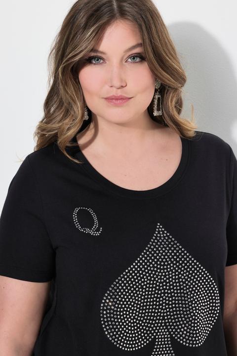 Immagine prodotto Miamoda T-shirt dal taglio svasato con brillantini e design con carte (50)