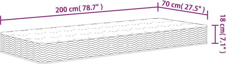 Actual product image vidaXL Bonnell-Federkern-Matratze (70 x 200 cm)