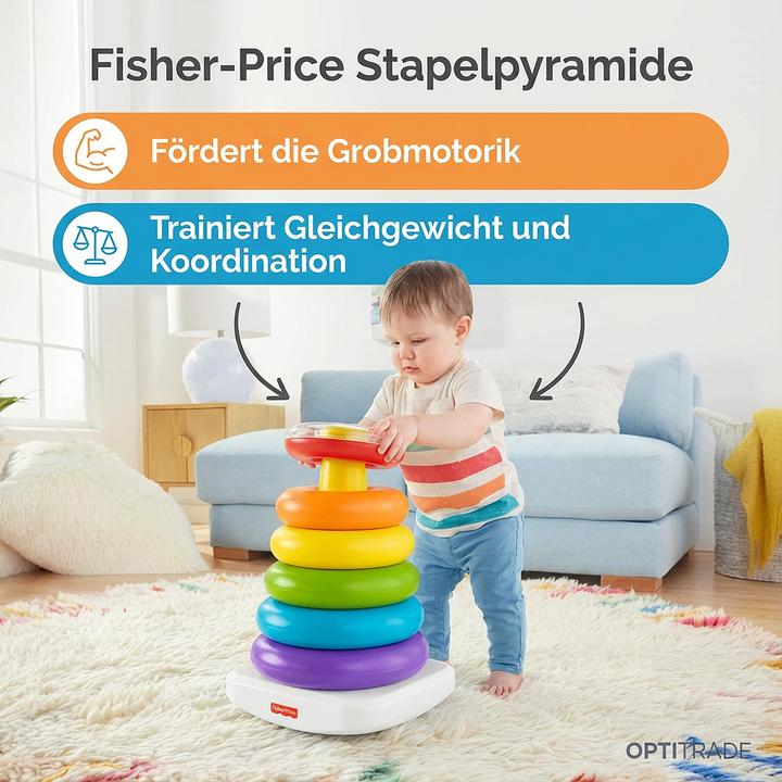 Image du produit Fisher-Price Grande pyramide d'anneaux de couleur