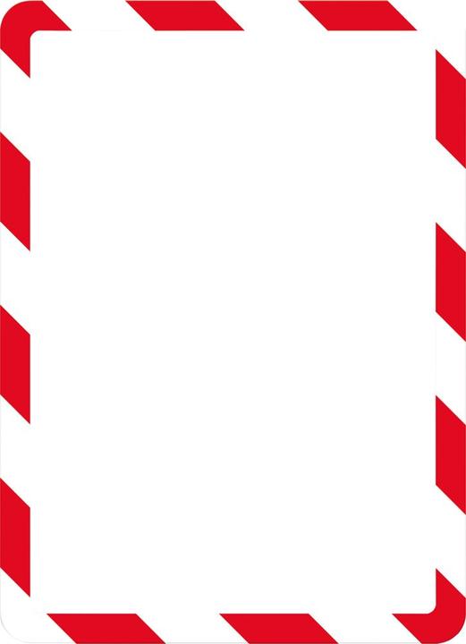 Produktbild Tarifold BIELLA Rahmen-Sichttafel Safety A4 rot/weiss selbstklebend (A4)