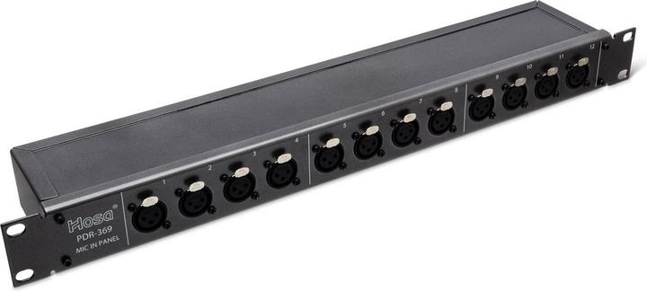 Actual product image Hosa PDR-369 Patch Bay 12-POINT DE-Normalised XLR3F To XLR3M (0.51 m, XLR)