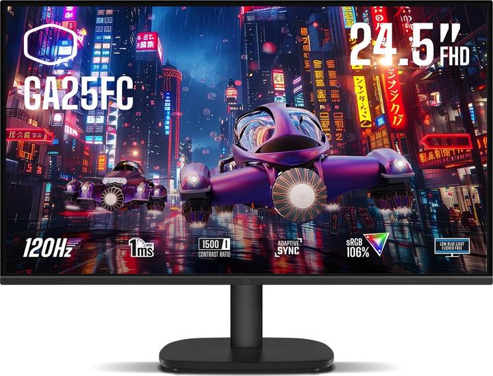 Produktbild Cooler Master GA25FC gaming monitor 1x HDMI, 1x VGA, 120 Hz (1920 x 1080 Pixel, 24.50")