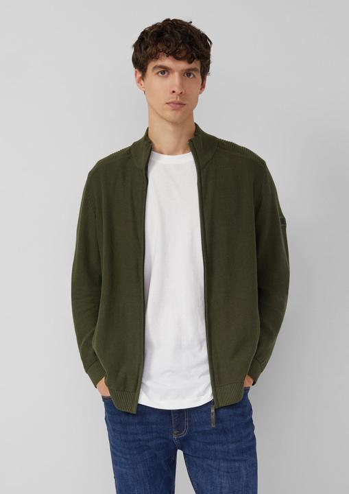 Produktbild s.Oliver Strickjacke Strickjacke im Mustermix mit Troyer-Kragen (M)