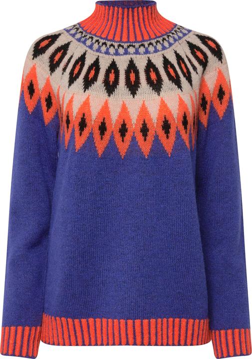 Image du produit Laurasøn Norwegerpullover, Wollanteil, Stehkragen, Langarm, mit recyceltem Polyester (M)