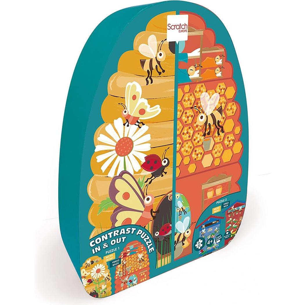 Scratch Konturpuzzle Biene beidseitig (20 Teile)